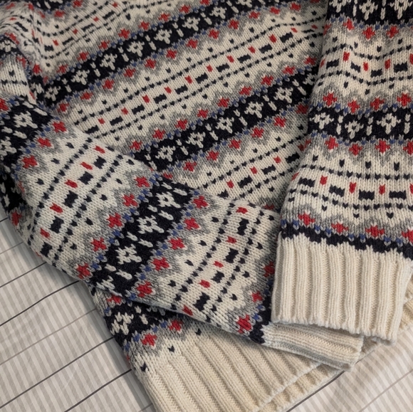 L.O.C.G men's sweater M 50% lamb's wool 50% acrylic - Picture 5 of 9